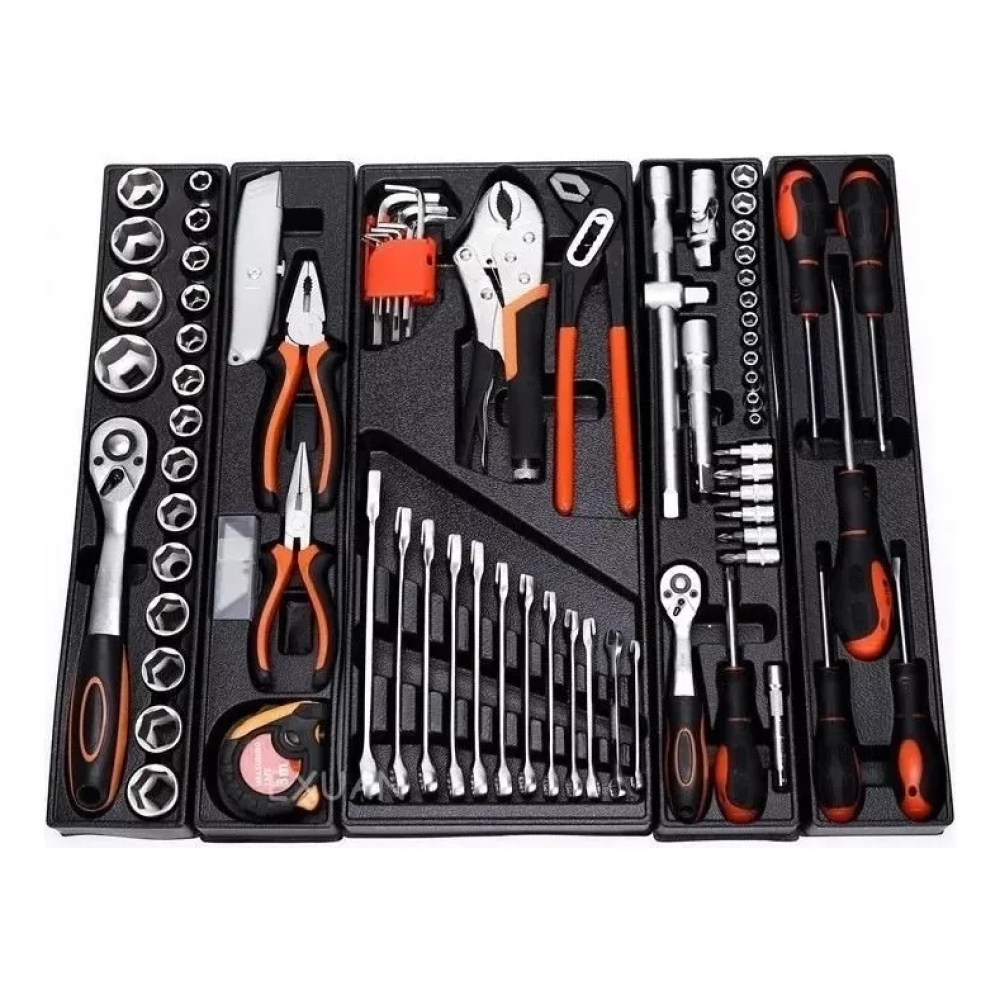Caja de Herramientas Metálica 85 Piezas — 5 Niveles | Set Profesional Mecánica Automotriz e Industrial