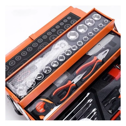 Caja de Herramientas Metálica 85 Piezas — 5 Niveles | Set Profesional Mecánica Automotriz e Industrial