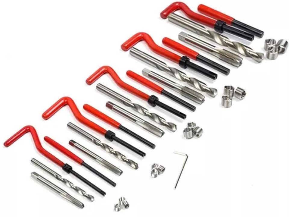 Kit 131 Piezas Reparación de Roscas Helicoil — M5 a M12 con Insertos | Recupera Hilos Dañados