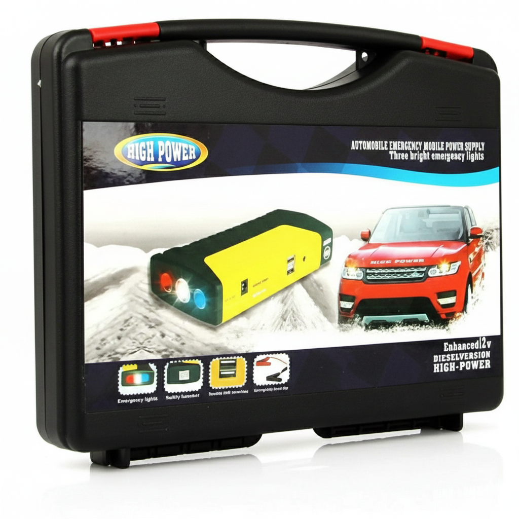 Partidor de Batería Multifuncional — Arranca tu Auto, Infla y Carga | Power Bank 600A con Compresor y Linterna