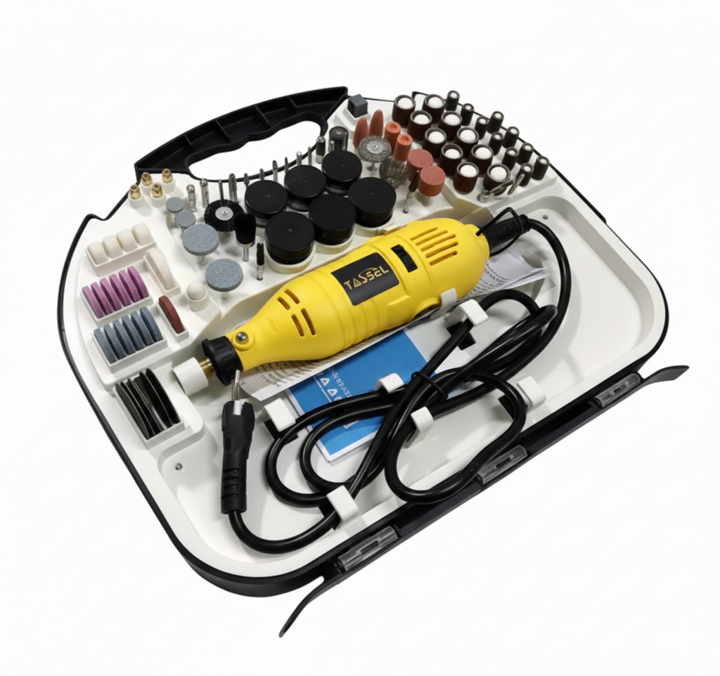 Kit de Accesorios tipo Dremel Tasbel - Discos, Lijas y Maletín para tu Minitorno