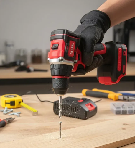 Taladro Inalámbrico Tasbel Rojo 98V BRUSHLESS — Máximo Torque y Eficiencia | 2 Baterías Lithium Max
