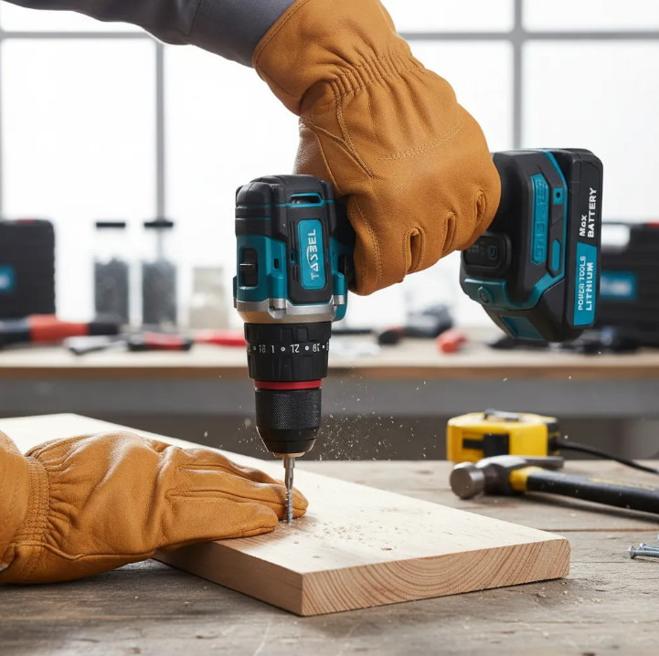 Taladro Inalámbrico Tasbel Azul 98V — 3 en 1, Mandril Metálico 13mm, 3500 rpm | 2 Baterías 4Ah