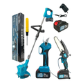 Set Jardín Inalámbrico 3 en 1 Tasbel 98V — Cortadora de Pasto, Mini Sierra y Tijera | 2 Baterías