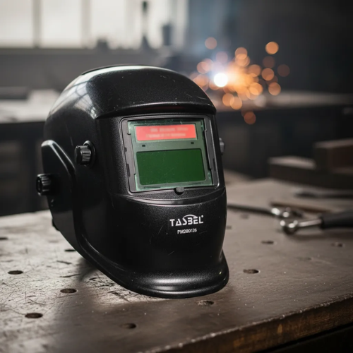 Casco de Soldar Profesional Tasbel — Oscurecimiento Automático y Gran Campo de Visión | Uso Industrial