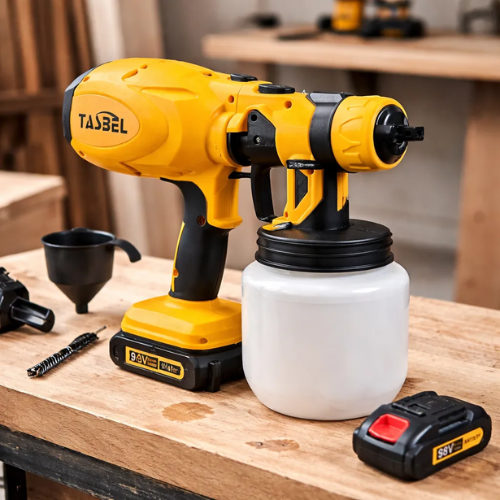 Pistola Pulverizadora de Pintura Inalámbrica Tasbel 800W — Tanque 1200ml | Acabado Pro Sin Cables