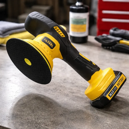 Pulidora Inalámbrica Tasbel 24V — Velocidad Variable 2500-5000 rpm, 2 Baterías | Acabado Espejo Sin Cables